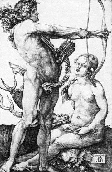 Albrecht Durer Apollo and Diana oil painting image